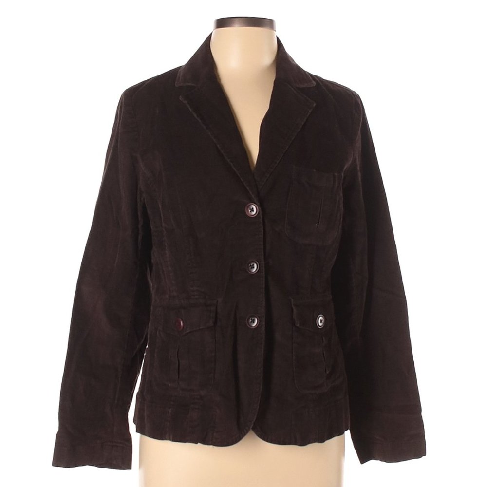 Talbots Brown stretch Cotton Jacket Size 12